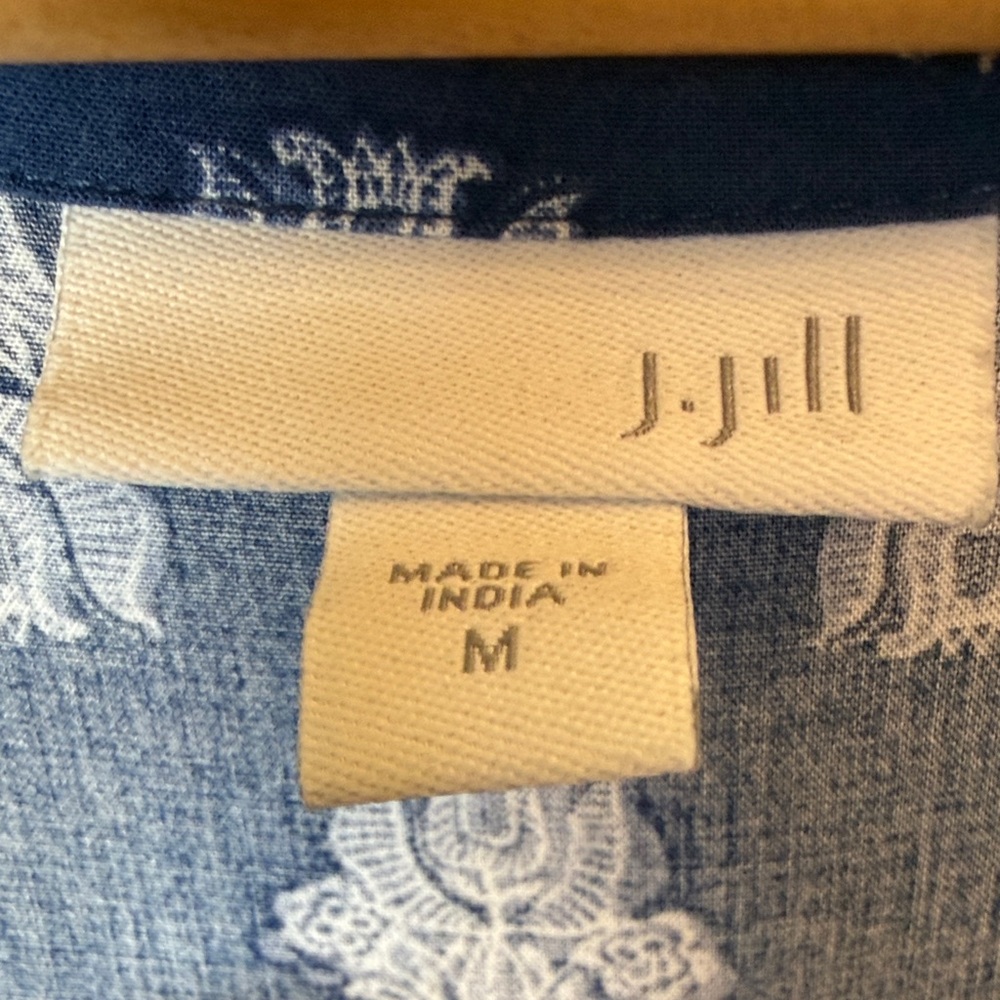 J. Jill Seaside Woodblock Printed Tunic Blouse - Picture 9 of 11